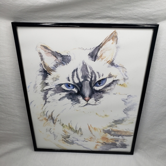 L. Miller Himalayan Cat Print Framed with Glass Front - Picture 4 of 5